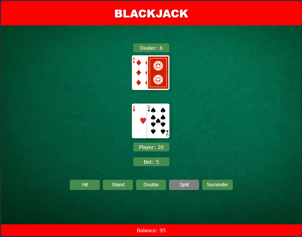 Blackjack screenshot